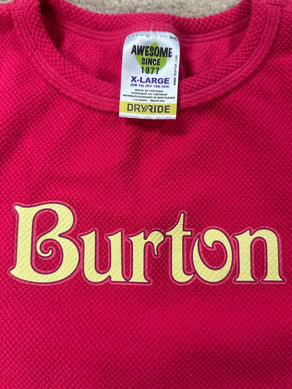 Kids Burton base layer
